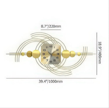 Contemporary Gold Fanned Wall Sculpture (Horizontal)